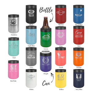 Personlig lasergraverad burkkylare: Ölhållare i rostfritt stål, anpassad logotyp bild 6