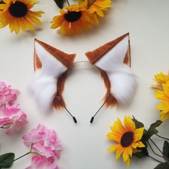 Custom Faux Fur Fox Ears: Wired Cosplay, Kemonomimi, Therian & Petplay Accessory