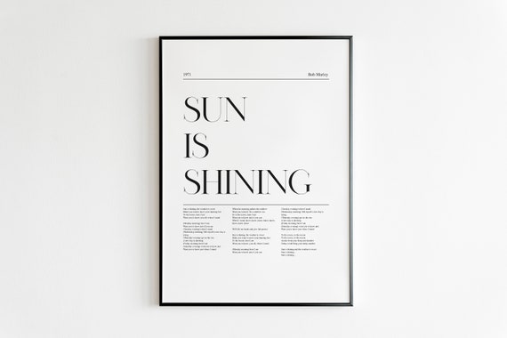 Bob Marley - Sun Is Shining Lyrics