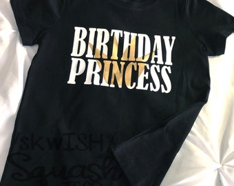 Birthday Princess Shirt, Little Girls Birthday Shirt, Birthday Girl Shirt, Birthday Party Shirt, Girls Birthday Shirt, Princess Birthday