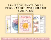 Emotional Regulation Worksheet bundle for Kids Therapy - Digital Download