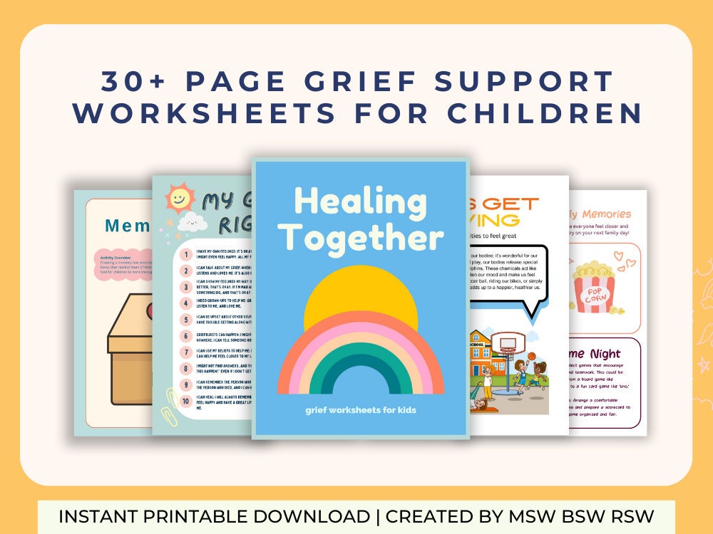 Children's Grief Worksheets - Supportive Activities for Healing ...