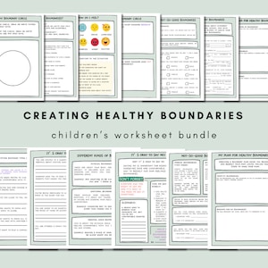 Libro de trabajo Creación de límites saludables para niños - Paquete PDF interactivo