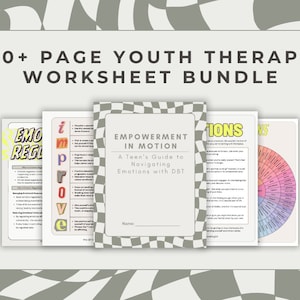 Youth + Adolescent Therapy Worksheet BUNDLE - Complete Mental Health Skills Guide | for Resilience, Mindfulness & Effective Coping
