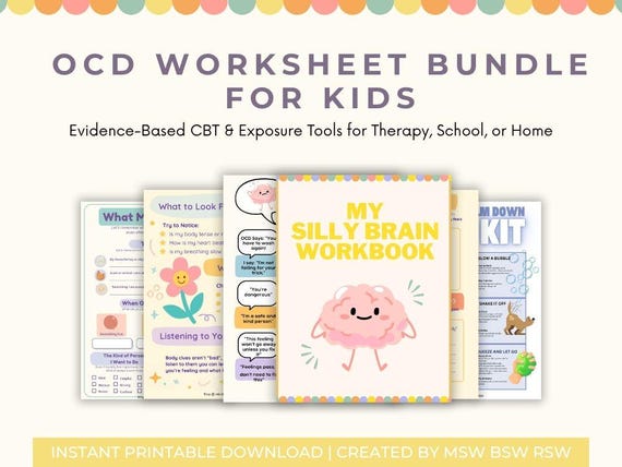 OCD Workbook for Kids: CBT & ERP Therapy Tools (Printable)