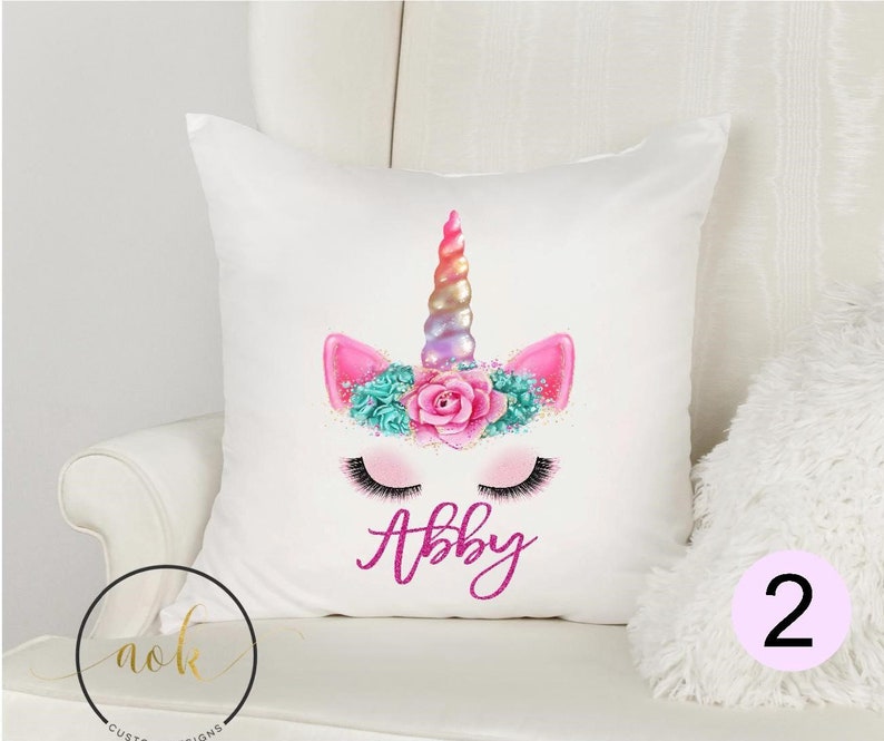 Personalized Pillow Unicorn Decor Unicorn Nursery Teen Bedroom Unicorn Birthday Unicorn Pillow Personalized Unicorn Pillow Kid Pillow