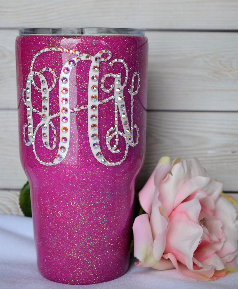 Pink Glitter Tumbler Epoxy Tumbler Mermaid Personalized Etsy