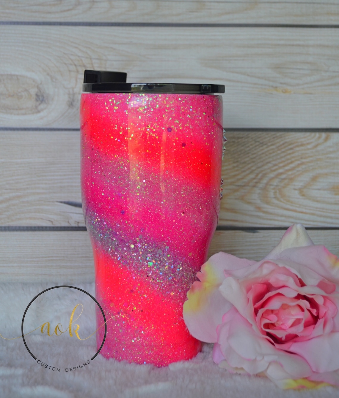Epoxy Tumbler Glitter Swirl Tumbler Personalized Cup Etsy