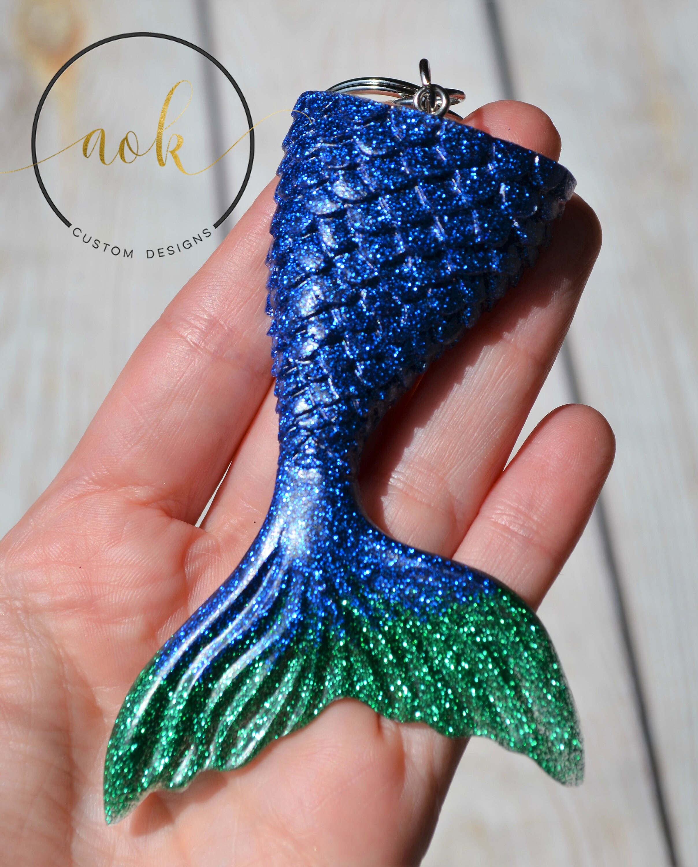 Mermaid Keychain Mermaid Tail Keychain Mermaid Party Favors Etsy