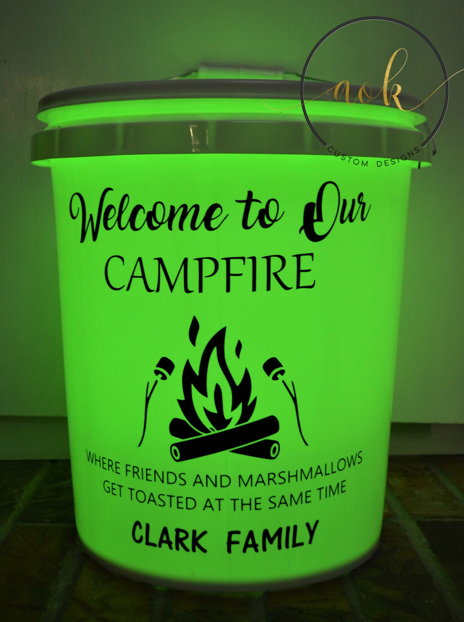 Camping Bucket Decal Vinyl Decal Camper LED Bucket Decal Etsy