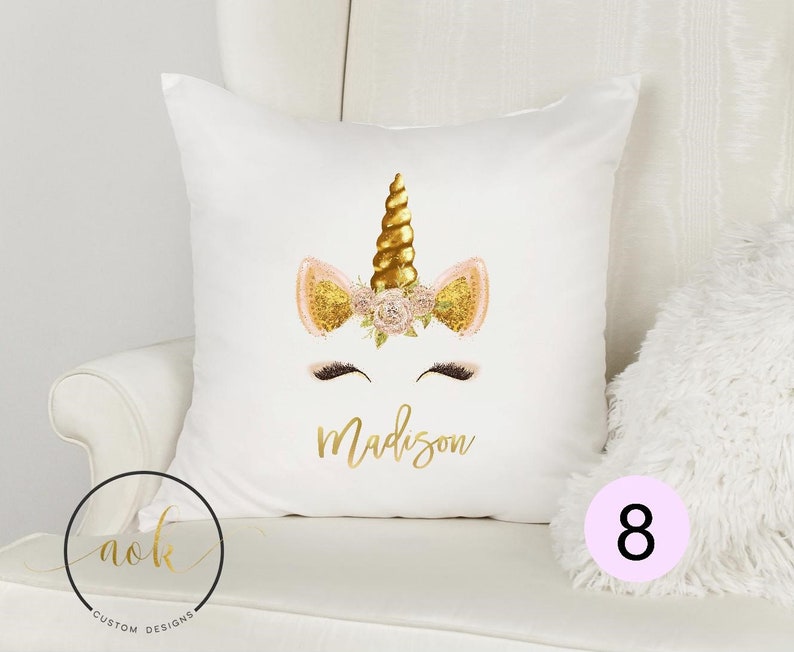 Personalized Pillow Unicorn Decor Unicorn Nursery Teen Bedroom Unicorn Birthday Unicorn Pillow Personalized Unicorn Pillow Kid Pillow