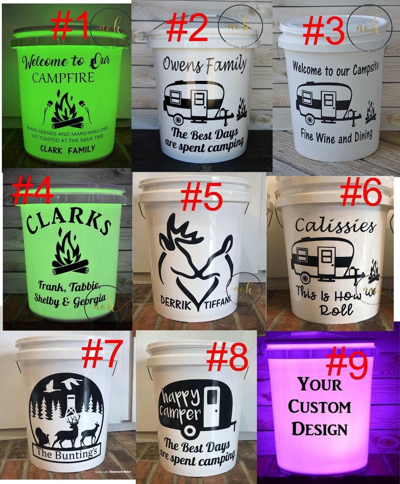 Camping Bucket Decal Vinyl Decal Camper LED Bucket Decal Etsy