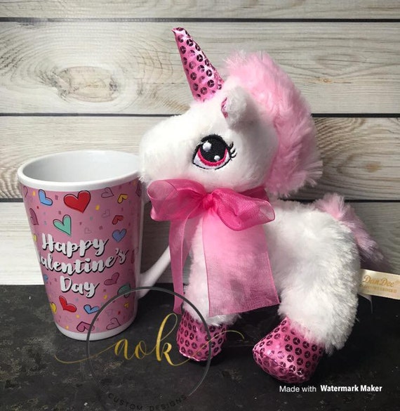 valentine unicorn stuffed animal
