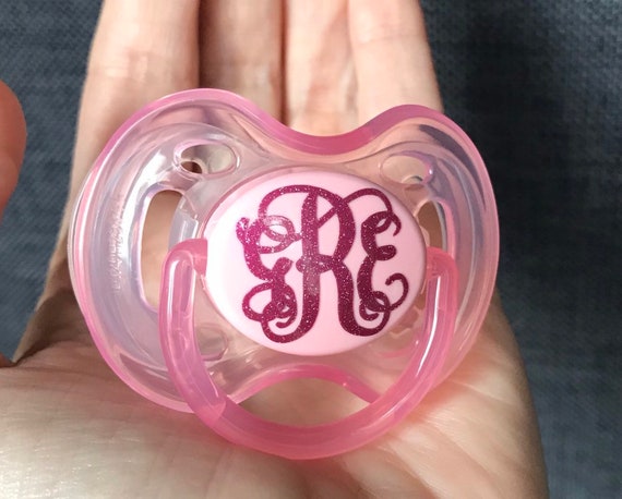 monogram pacifier