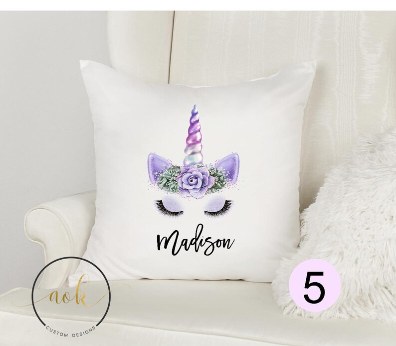Personalized Pillow Unicorn Decor Unicorn Nursery Teen Bedroom Unicorn Birthday Unicorn Pillow Personalized Unicorn Pillow Kid Pillow