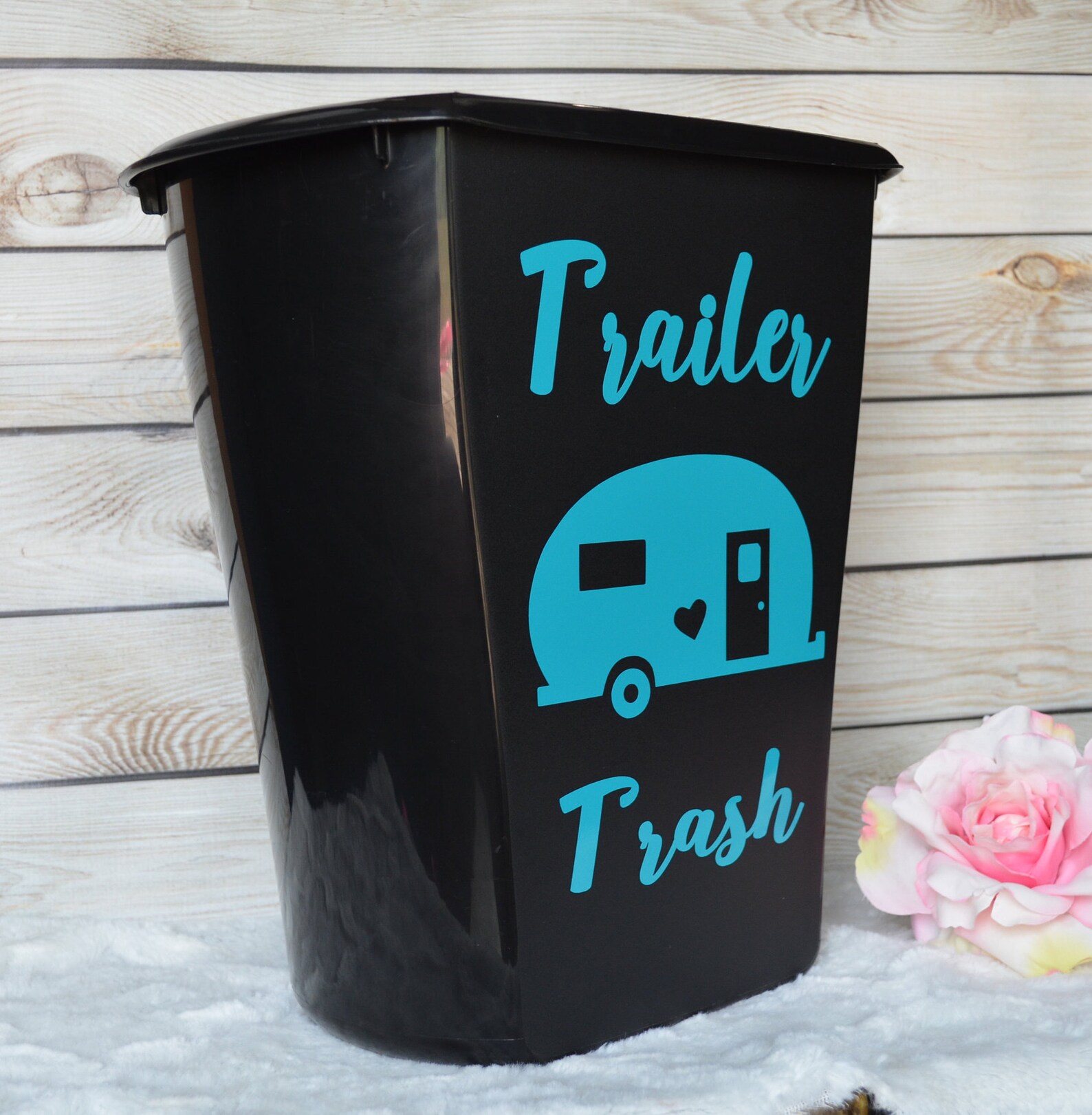 Trailer Trash Decal Personalized Trash Can Decal Camper Etsy