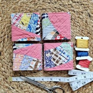 Needle Book, Sewing Needle Book, Handmade Needle Case, Needle Keeper Book, Quilted Needle Book, Quilter Gifts, Needle Craft Accessory