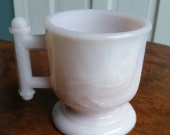 Vicorian Eastlake, Robin & Wheat Pattern, Lavender/Pink Milkglass Mug  #86