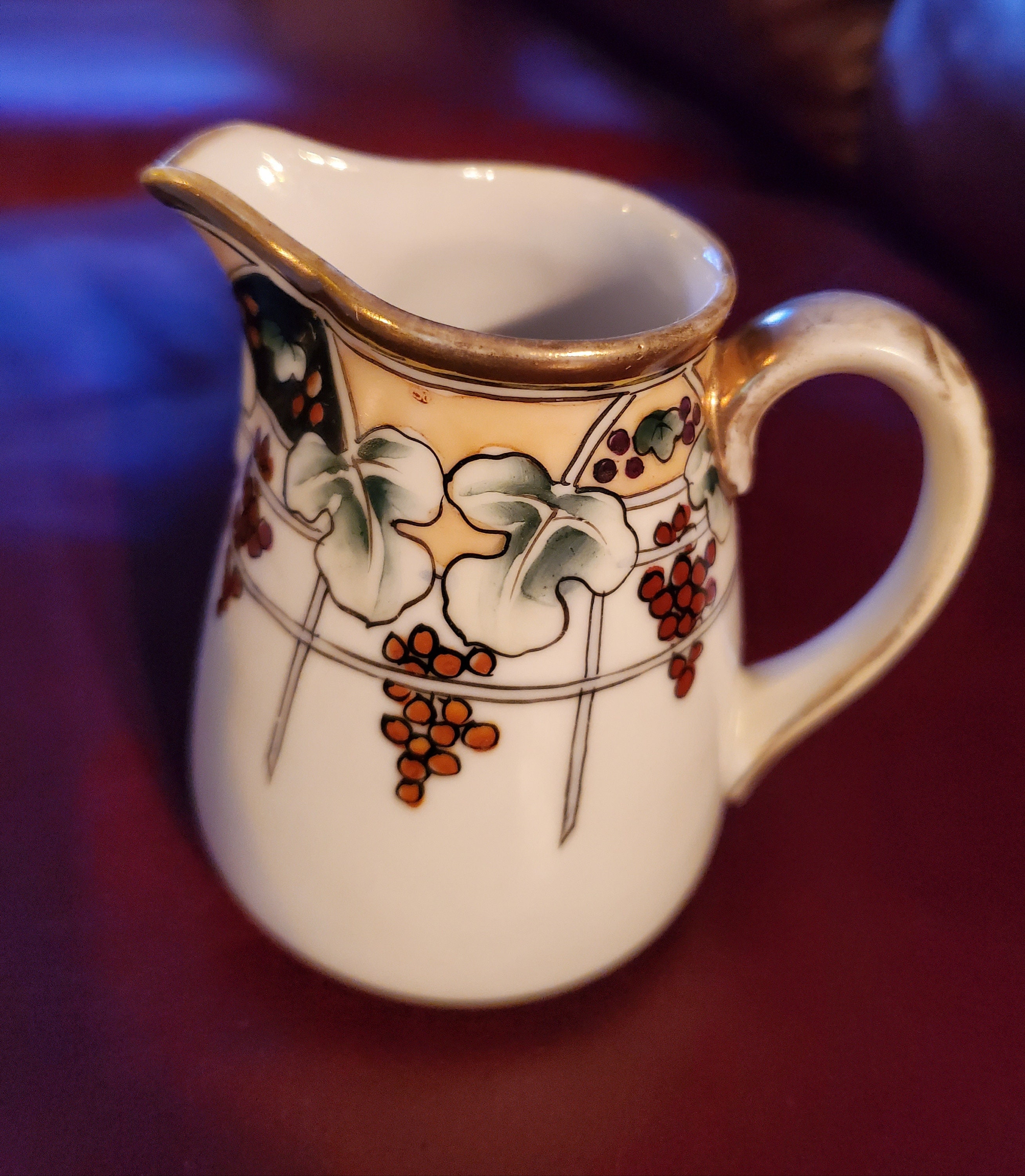 Hand Painted Nippon Creamer and Sugar With Trellis and - Etsy UK