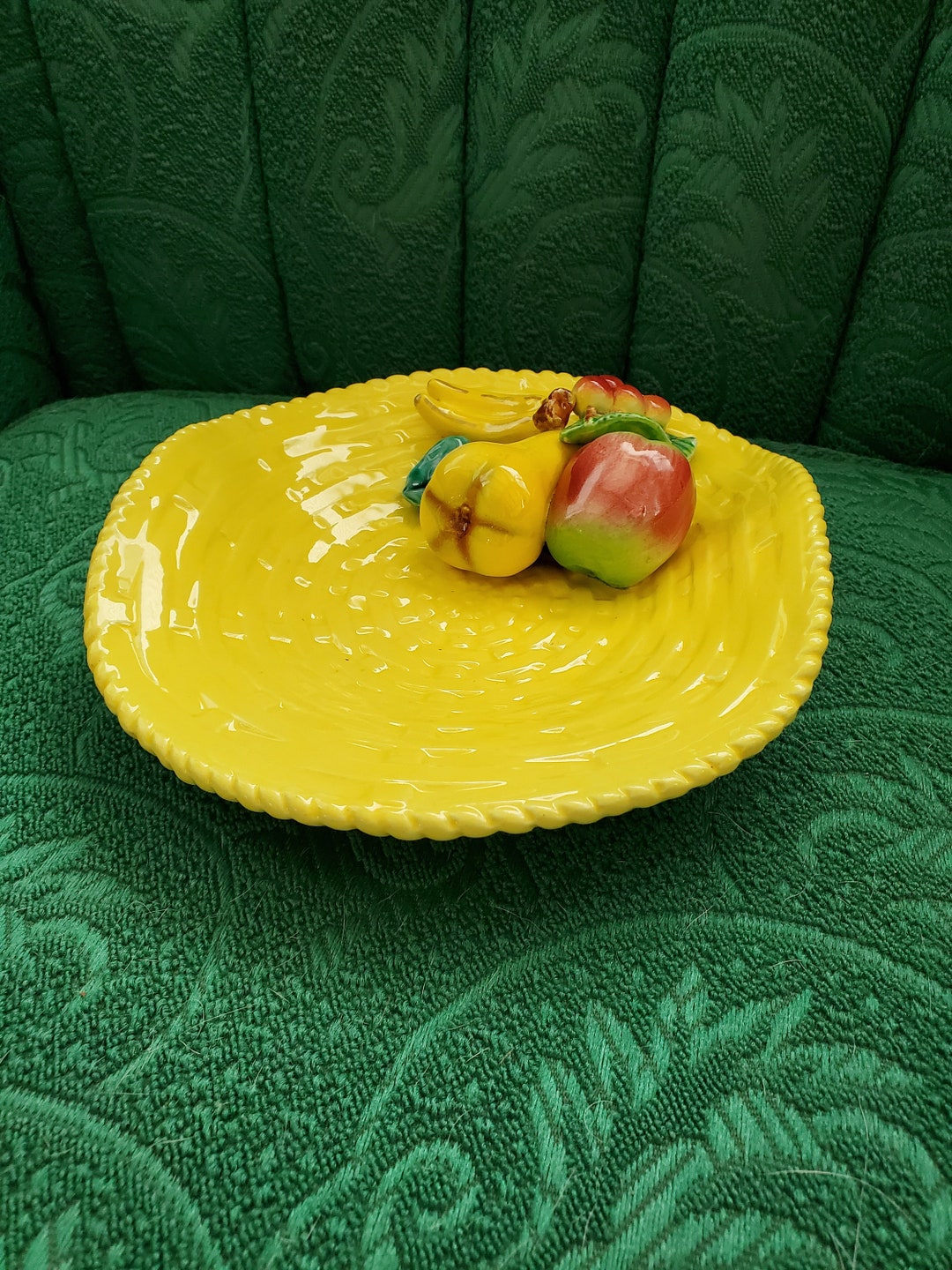 Nippon Yoko Boeki Co., Japan, Basket Weave Ceramic Fruit Bowl, 721 Etsy
