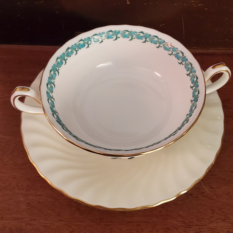 Minton Bone China England Lady Rodney Pattern Two Handled Etsy