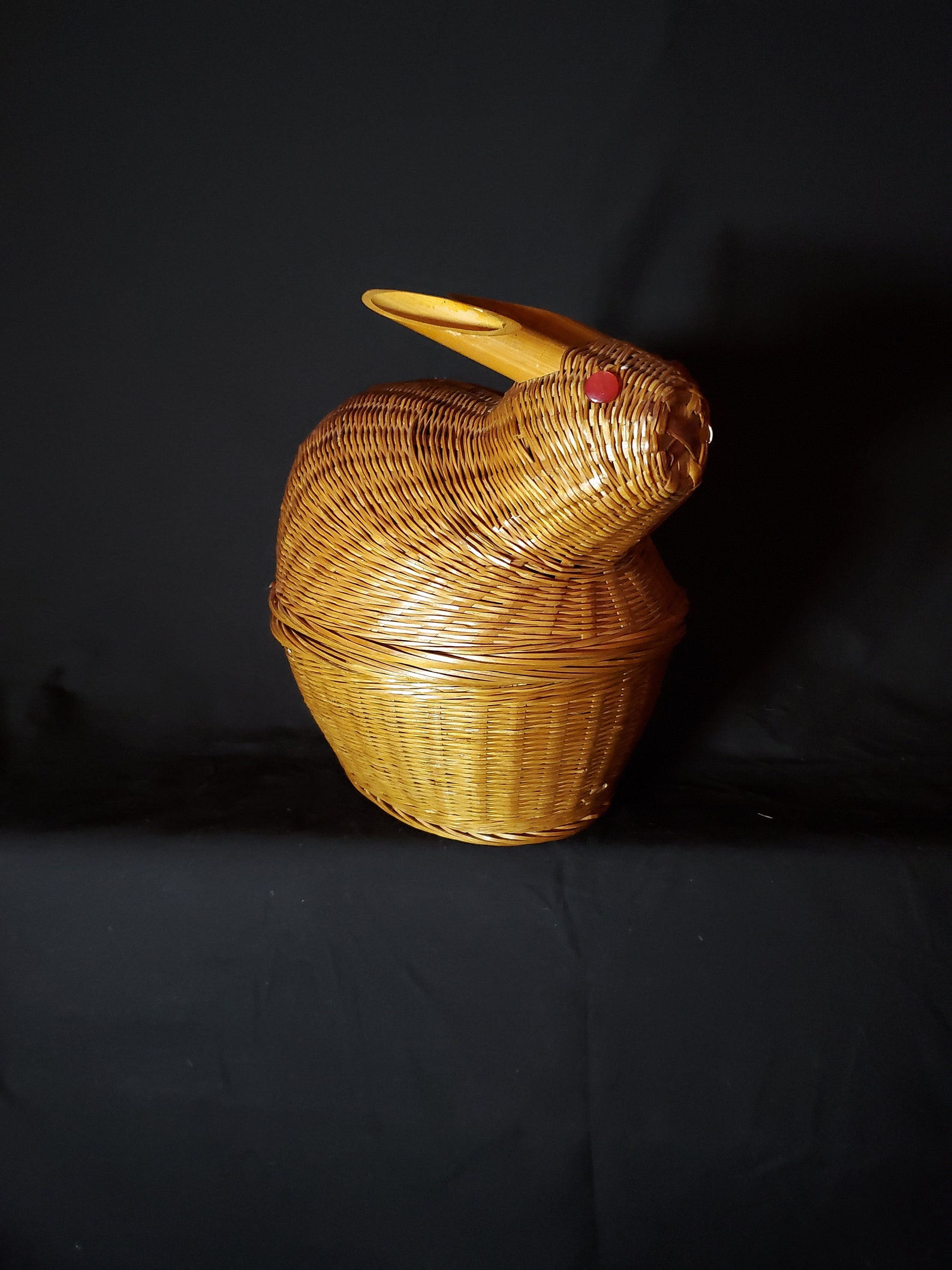 Bamboo and Wicker Nesting Rabbits 364 Etsy