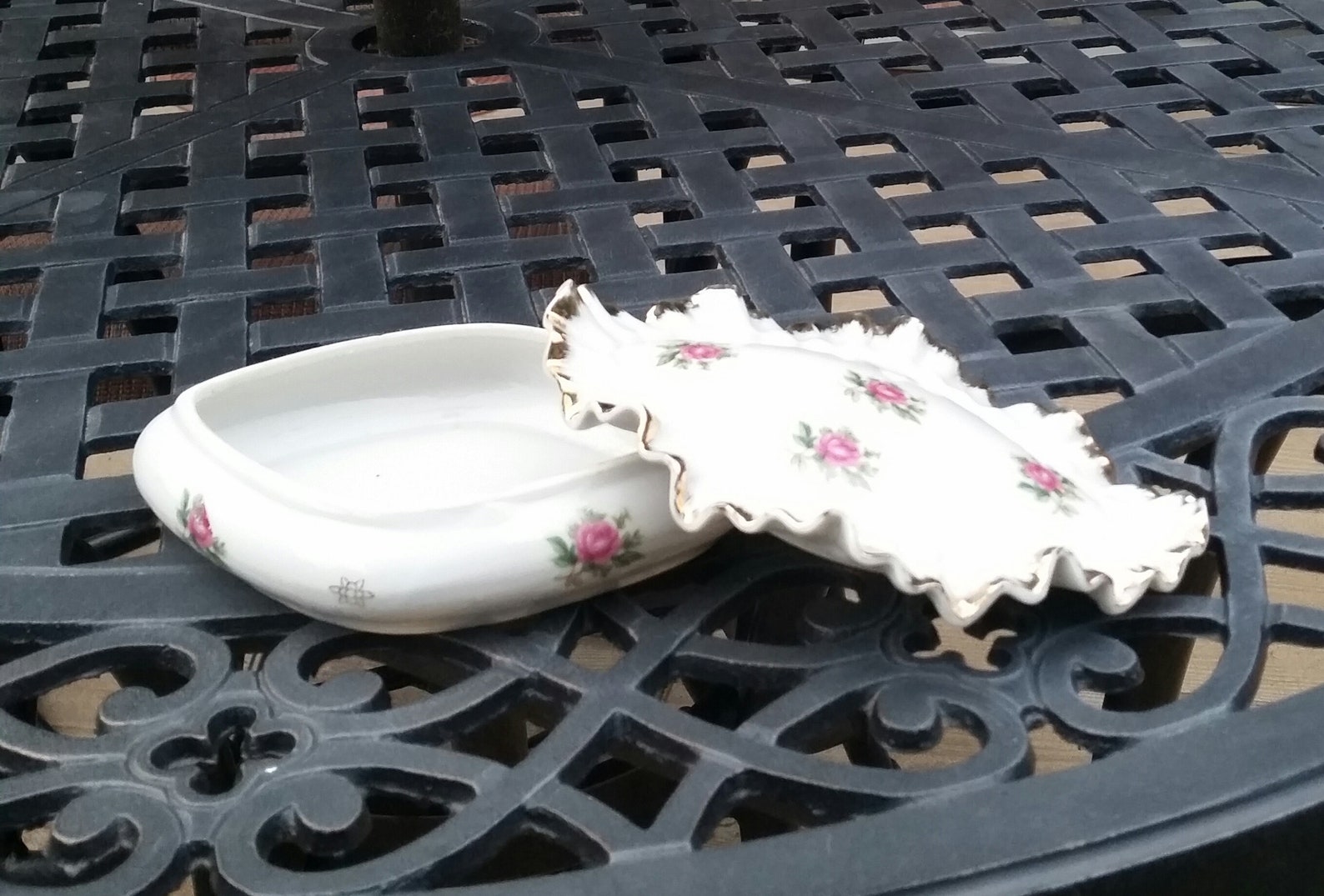 Vintage Ceramic Trinket Box Japan Diamond Shaped With Lid Etsy