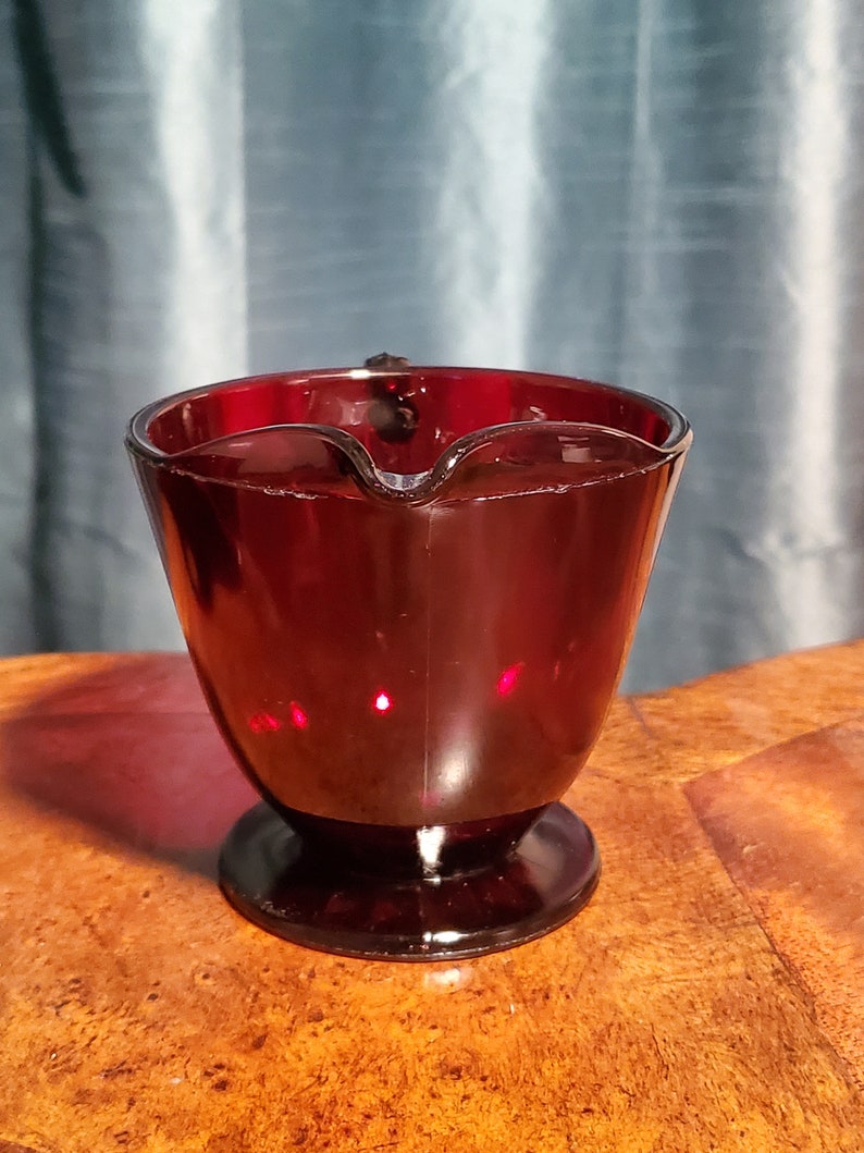 Anchor Hocking Ruby Red Creamer and Sugar Bowl Set 332 Etsy