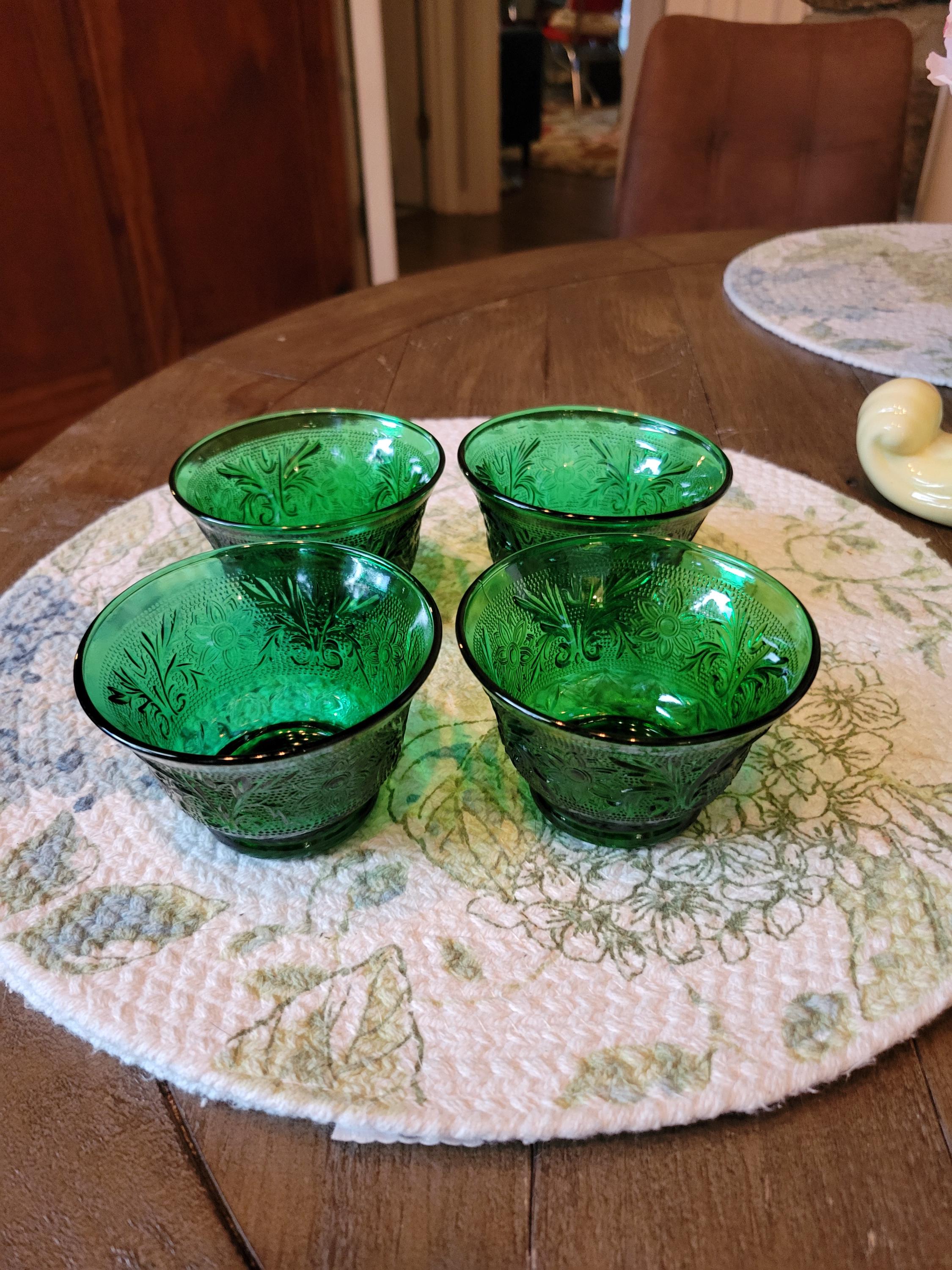 Green Depression Glass Bowls - Etsy