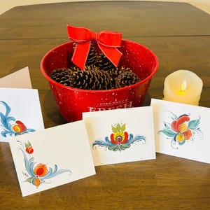 Set No. 1. Norwegian Rosemaling Note Cards