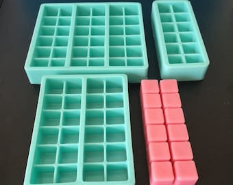 Snap Bar-Styled Silicone Mould For Wax Melts, Candles, Soaps, Resin, Tarts, Clamshell