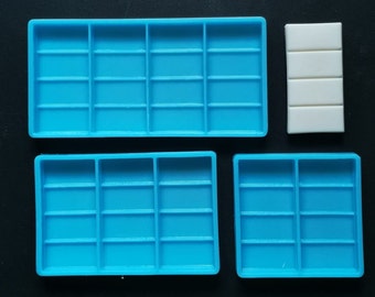 Soaps Finger bar 10-section 4-cavities Silicone Mould Wax Melts Candles Resin