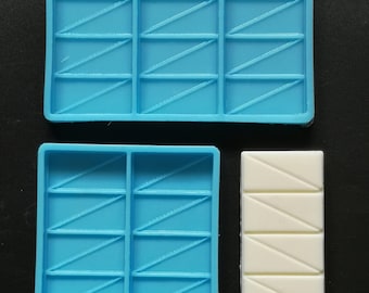 Soaps Finger bar 10-section 4-cavities Silicone Mould Wax Melts Candles Resin