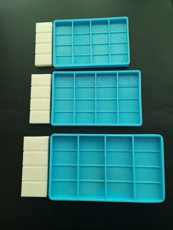 Snap-Bar Silicone Mould Wax Melts Candles Soaps Resin Tarts Silicone Mold 4  bars