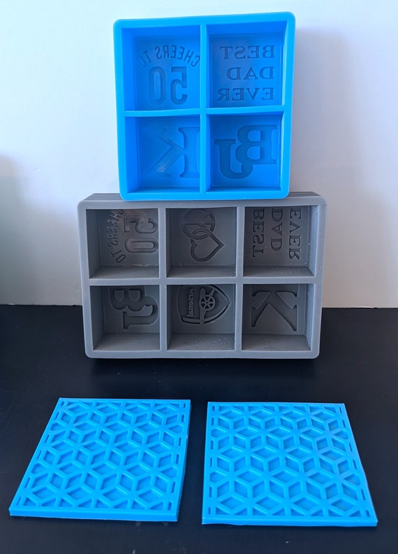 3x Silicone Ice Molds, Reusable Ice Tray Freezing Molds Ice Cube