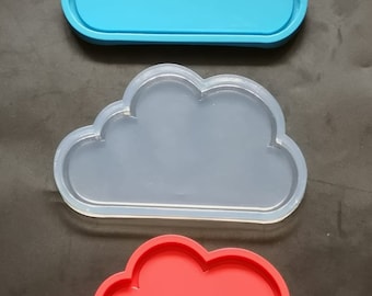 Large Silicone Tray Mould Resin Casting Cloud-Shape Rolling Tray