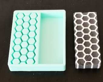 Multi-Cast Silicone Mould for Knife Scales Blanks Knife Handle - Honeycomb