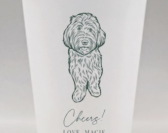 Hand Drawn Pet Illustration Cups | Personalized Wedding Cups