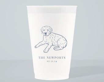 Customized Dog Wedding Cups | Personalized Pet Wedding Favors