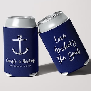 Custom Wedding Can Coolers, Personalized Wedding Can Coolers