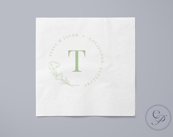 Personalized Wedding Cocktail Napkins, Custom Party Decor