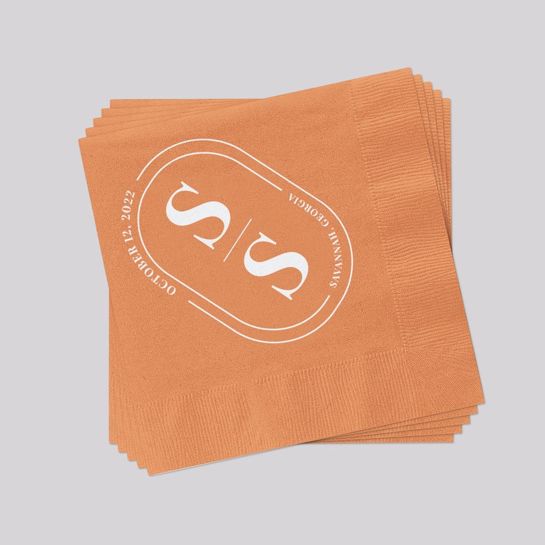 Personalized Wedding Cocktail Napkins Custom Wedding Napkins Etsy
