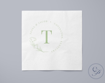 Personalized Wedding Cocktail Napkins, Custom Wedding Napkins, Wedding Decor