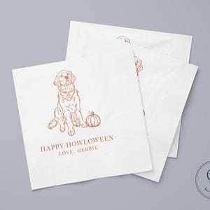 Servilletas de cóctel personalizadas para mascotas para bodas / Retrato personalizado de perro o gato / 5x5 pulgadas, 3 capas imagen 4