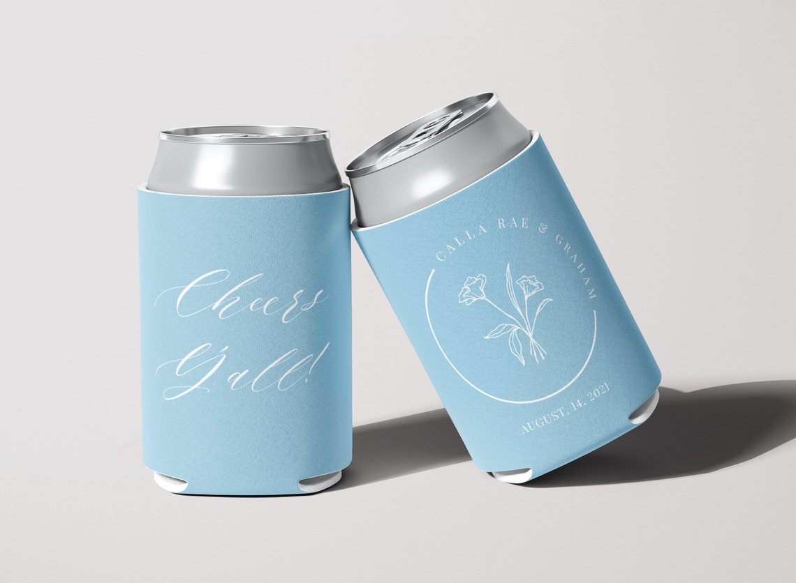 Custom Wedding Koozies Personalized Wedding Koozies Etsy