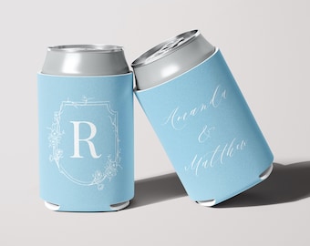 Custom Wedding Can Coolers, Personalized Wedding Can Coolers, Wedding Favors