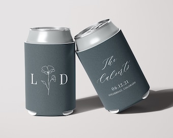 Custom Wedding Can Coolers, Personalized Wedding Can Coolers