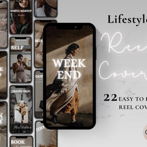 Reel Cover Vorlage | Garnrollenhüllen Canvas | Influencer Abdeckungen für Rollen | Inhalt Ersteller Vorlage | Bearbeitbare Reel-Vorlagen | Instagram Abdeckung