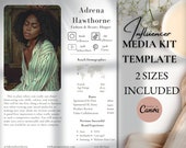 1 page MEDIA KIT canva template | influencers & bloggers | TIKTOK instagram template | influencer rate sheet