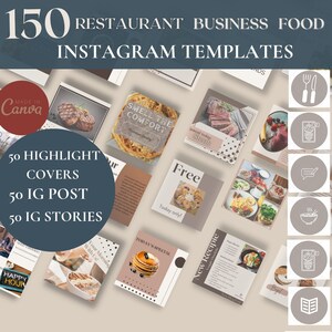 Food Instagram Canva Template | Foodie Story Temp | Food Social Media | Restaurant Instagram Branding